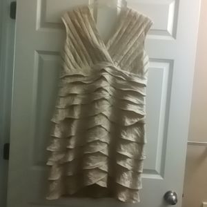 Scarlett Nite, Size 16, Rayon/Polyester Gold Dress